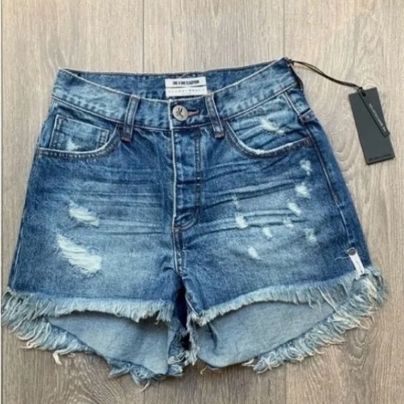 One Teaspoon Lucky Blue High Waist Bonita Shorts - Picture 2 of 4